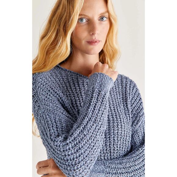 Z Supply Monterey Sweater, Blue Small - Picture 2 of 11